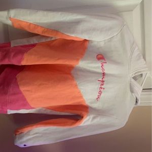 A Champion hoodie has been wore but washed